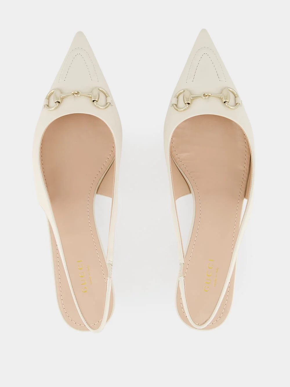 White Horsebit Slingback 45mm Pump - Image 4