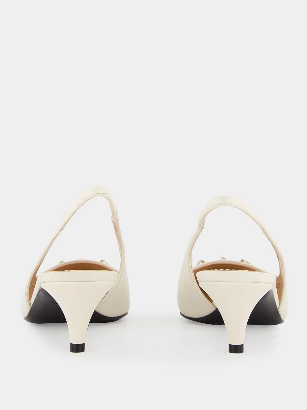 White Horsebit Slingback 45mm Pump - Image 5