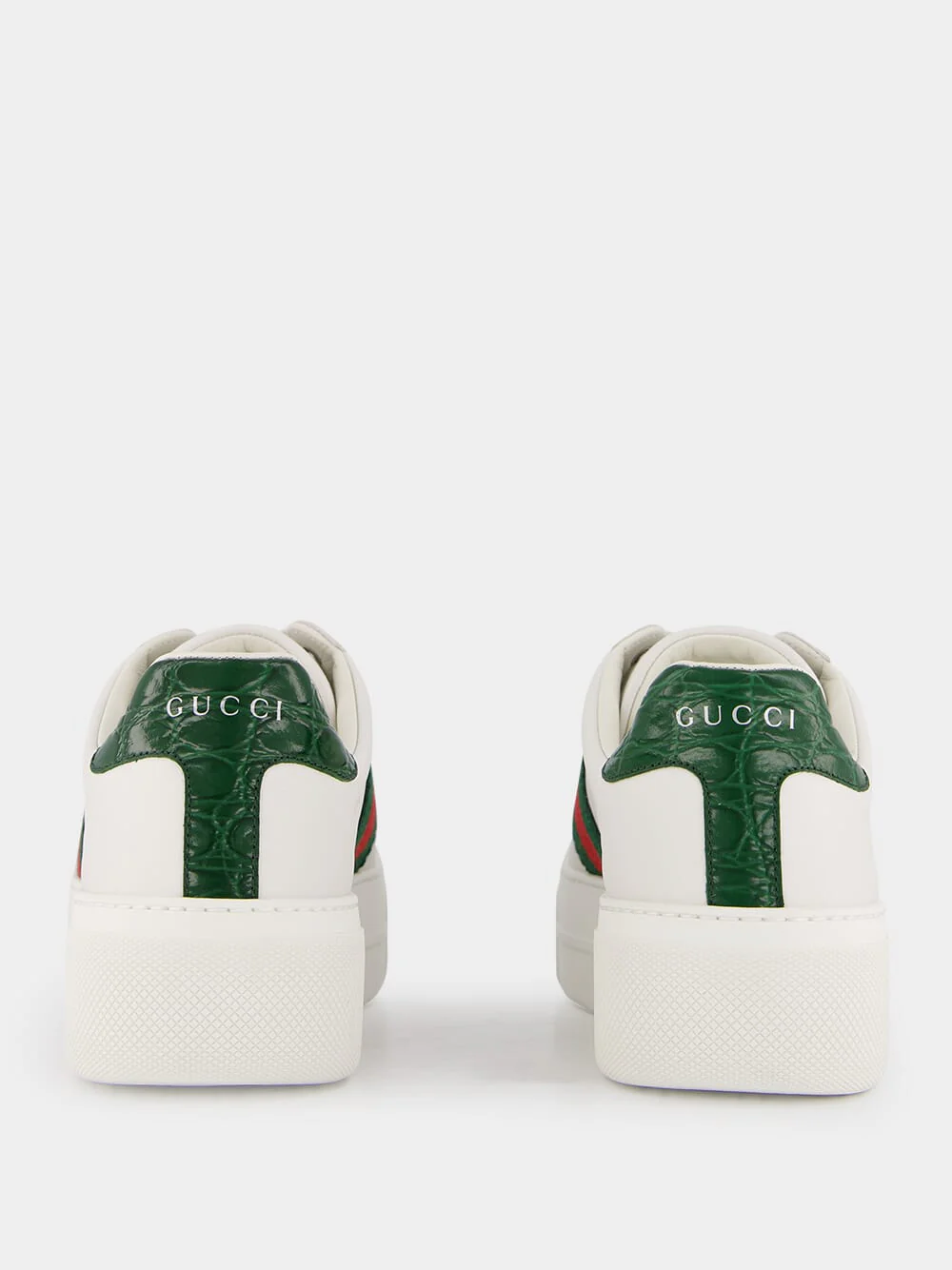 White Leather Ace Sneakers - Image 5