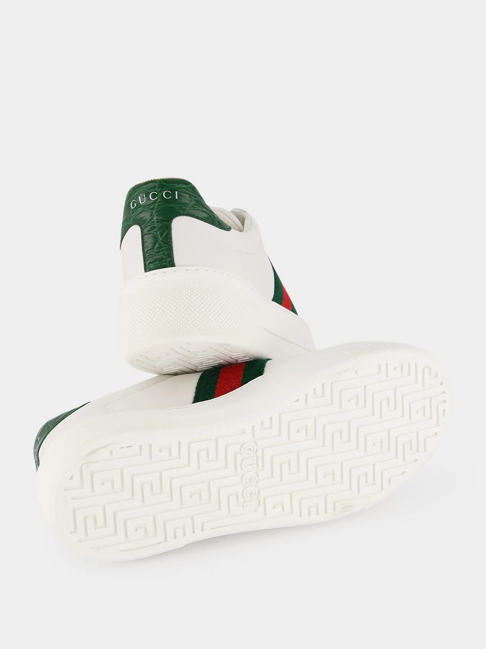 White Leather Ace Sneakers - Image 7