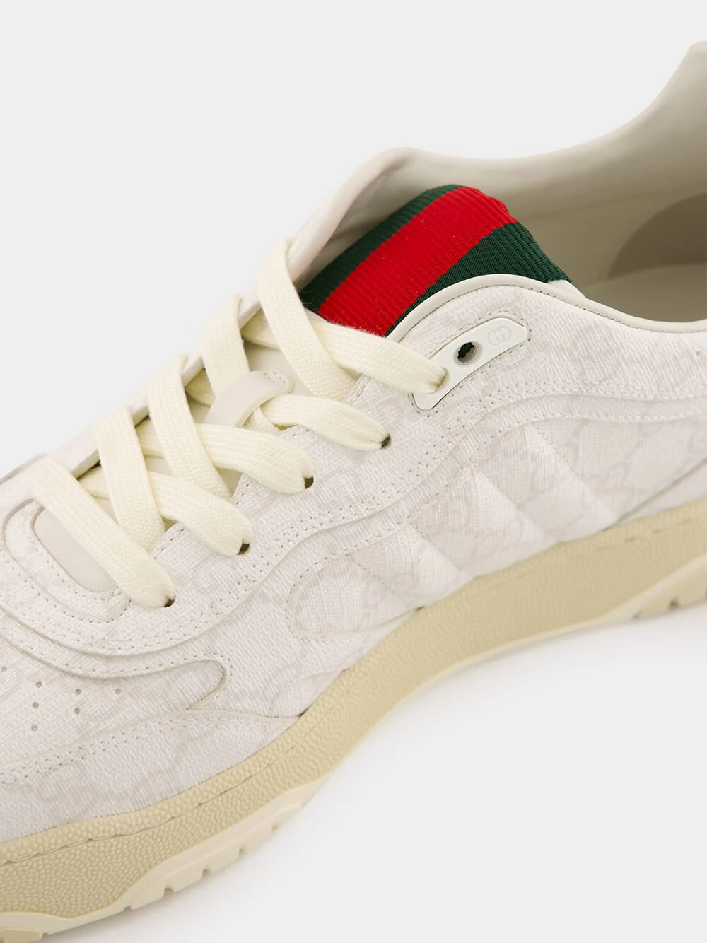 White Men's Gucci Re-Web Sneaker - Image 7