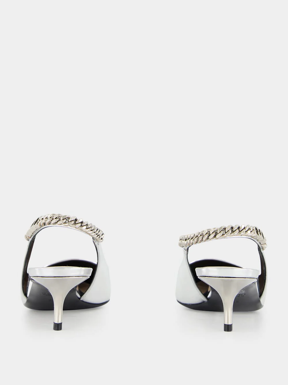 Silver Signoria Slingback Pumps - Image 5