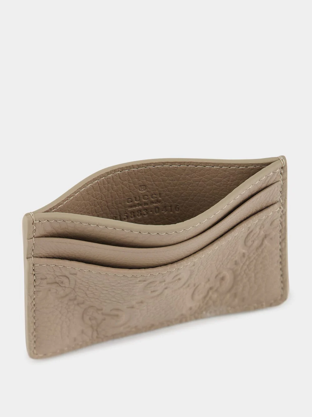 Taupe GG Emblem Card Case - Image 3