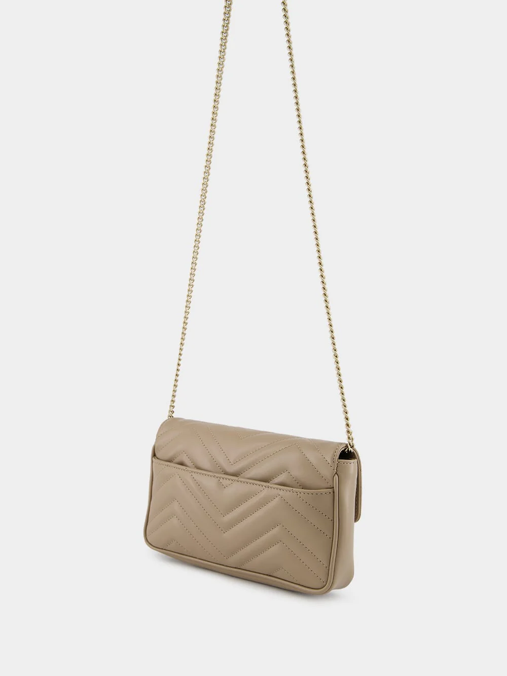 Taupe GG Marmont Mini Bag - Image 4