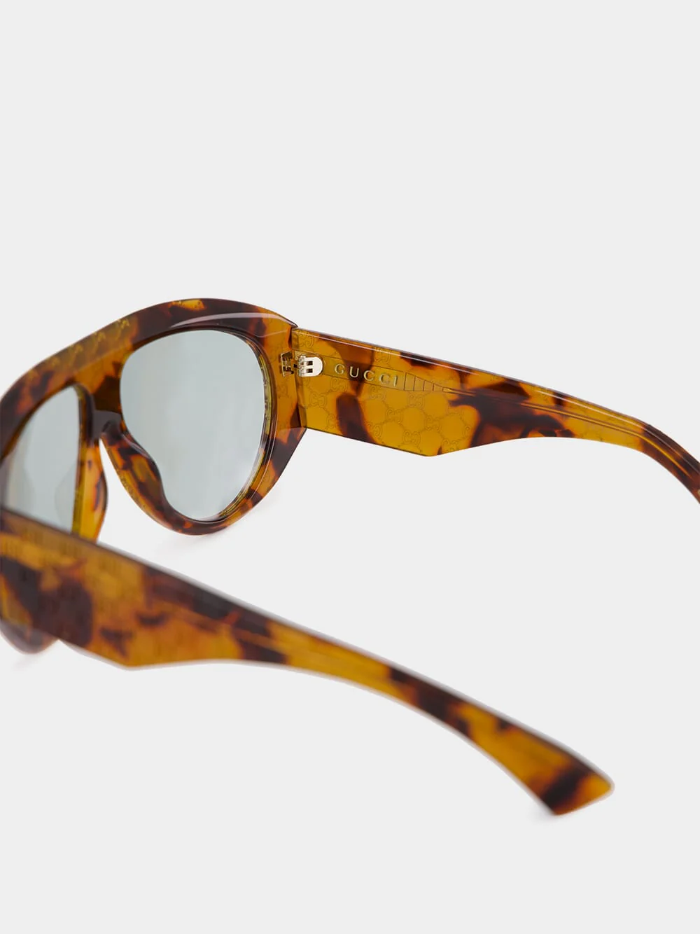 Tortoiseshell Mask Frame Sunglasses - Image 4