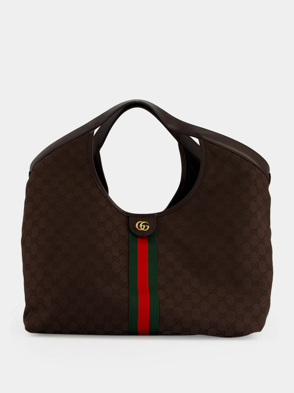 Dark Brown Giglio Large Tote Bag