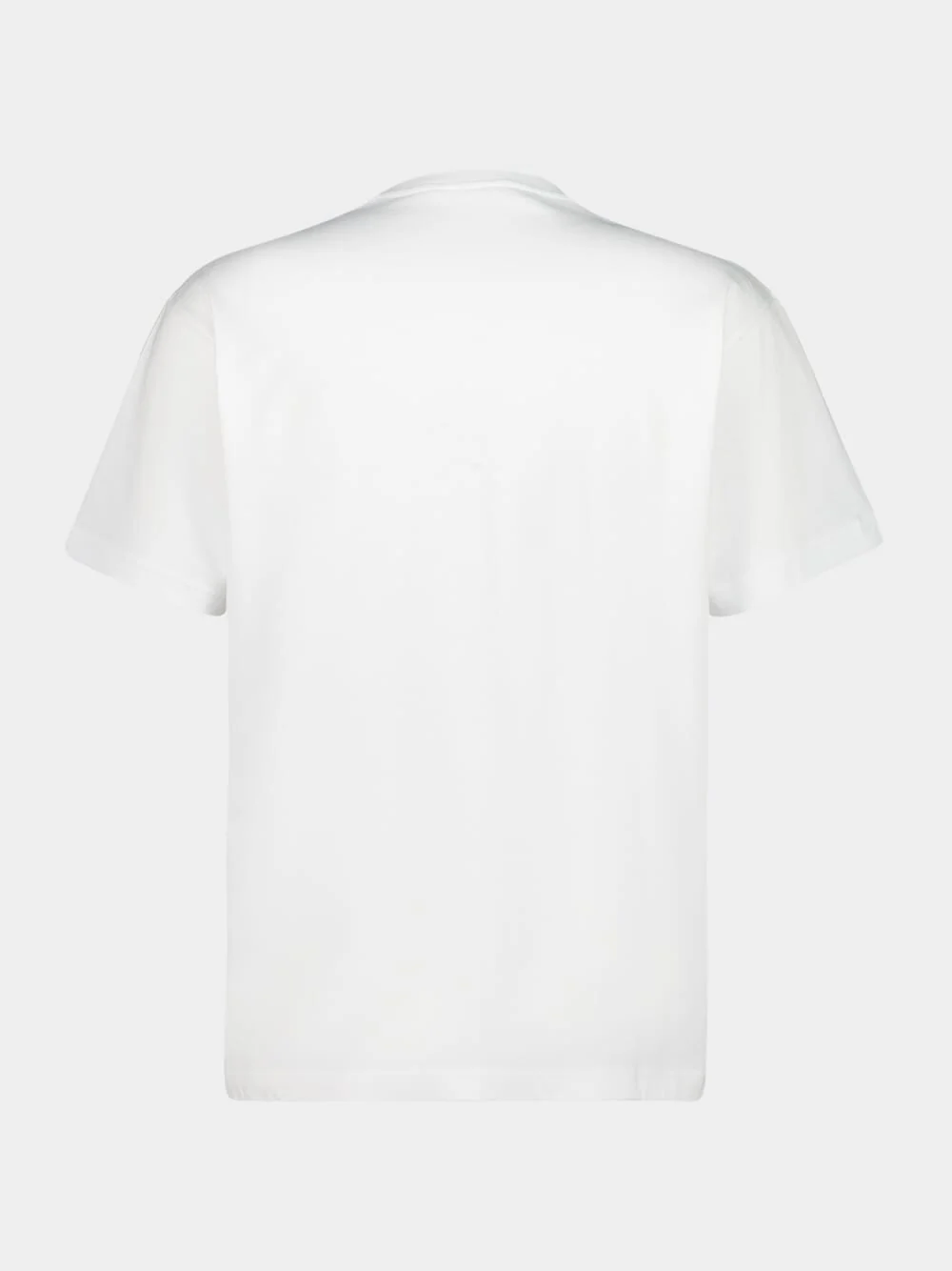 White Cotton Crew-Neck T-Shirt - Image 2