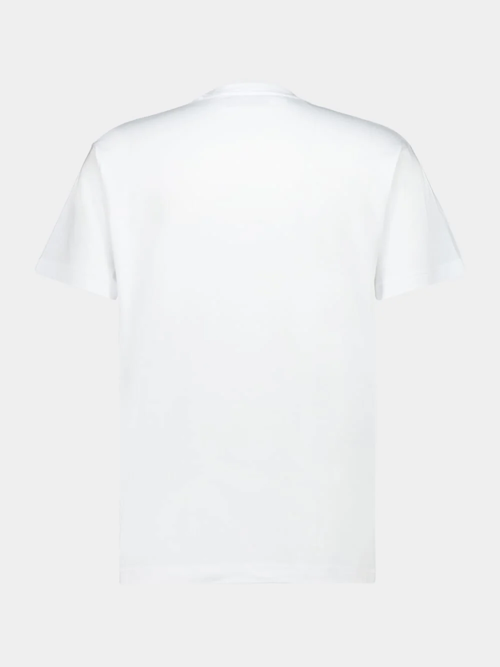 White Cotton Jersey T-shirt with Web and Horsebit Embroidery - Image 2
