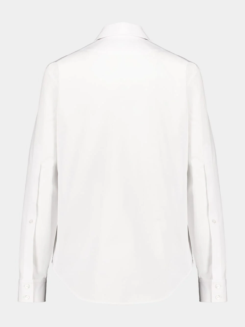 White Cotton Poplin Shirt with Horsebit - Image 2