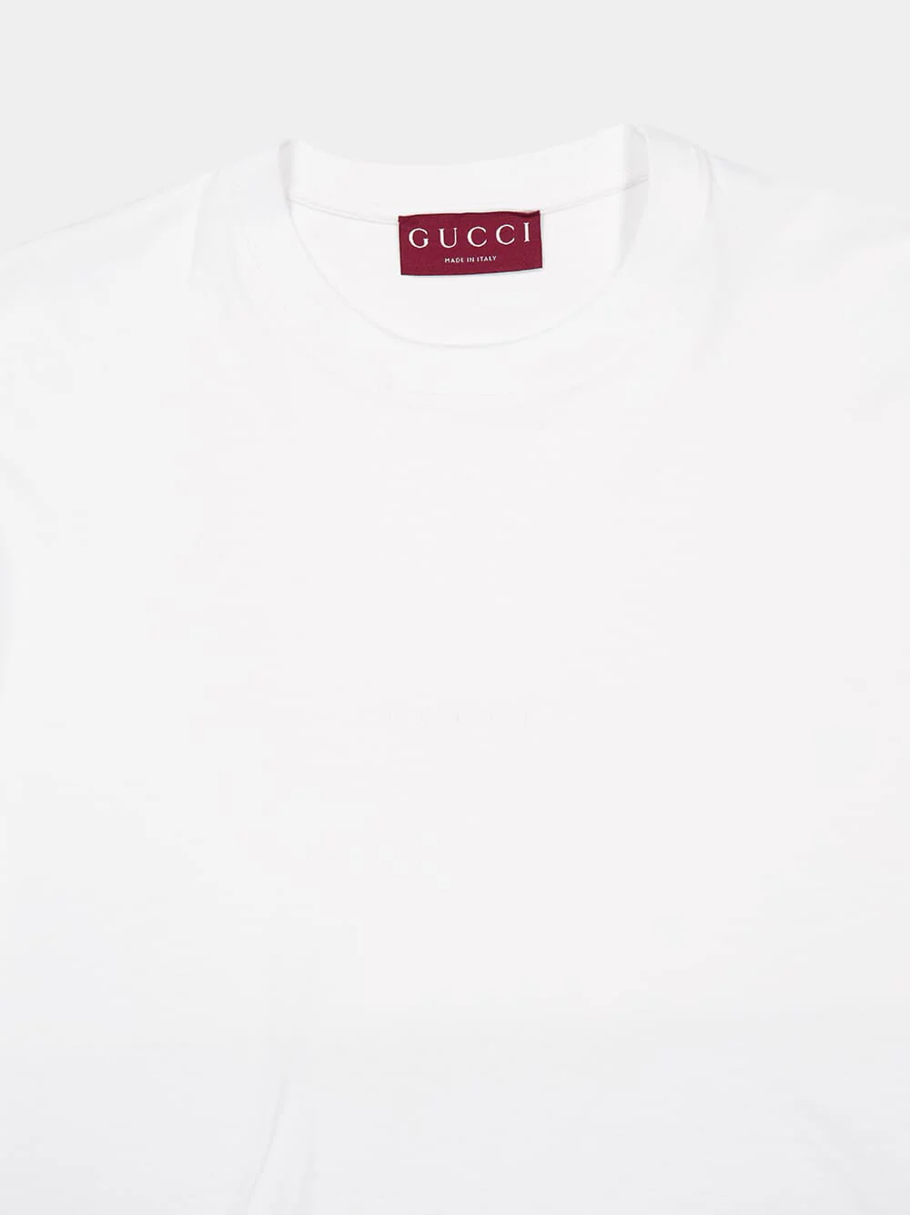 White Cotton T-Shirt with Embroidery - Image 3