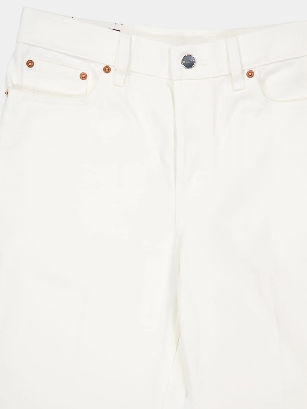 White Flared Trumpet Jeans - Image 3