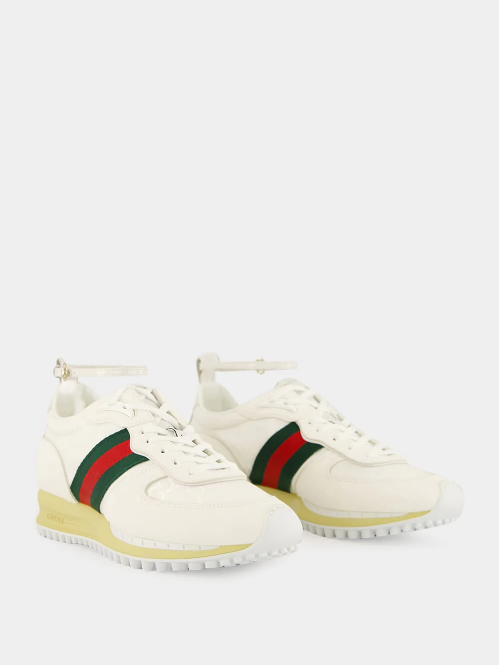 White GG Nylon Re-Motion Trainers - Image 3