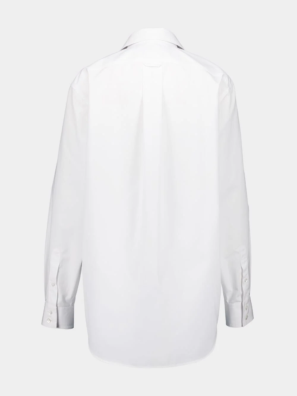 White Heavy Cotton Poplin Shirt - Image 2