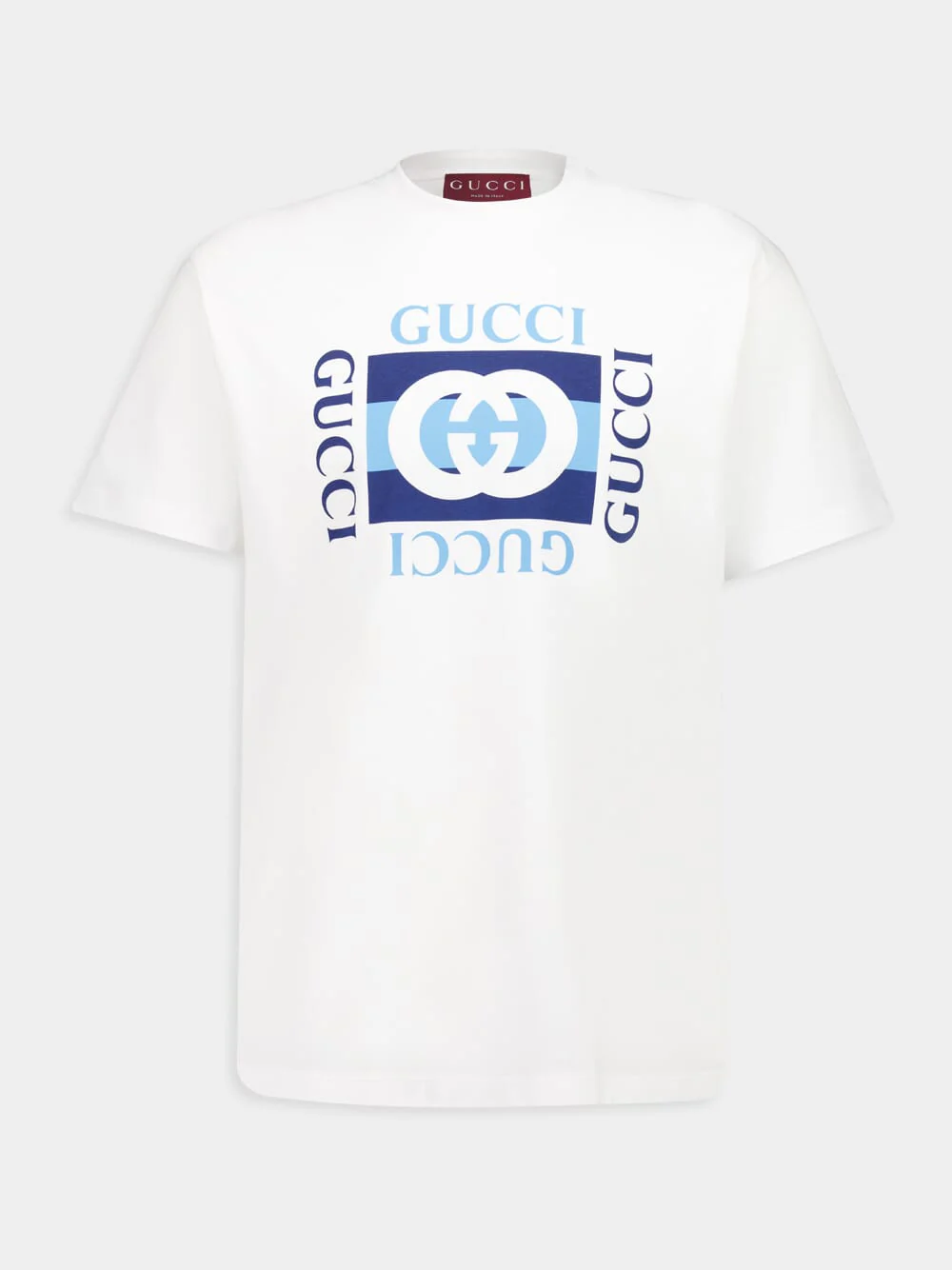 White Interlocking G Print Cotton T-Shirt
