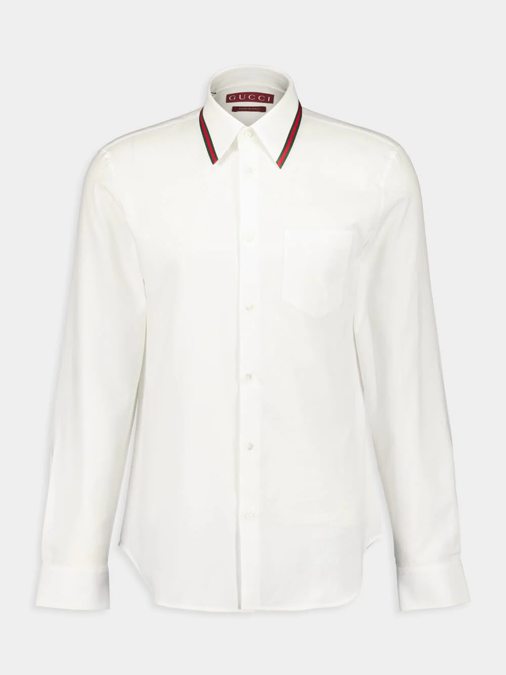White Oxford Shirt with Web Collar