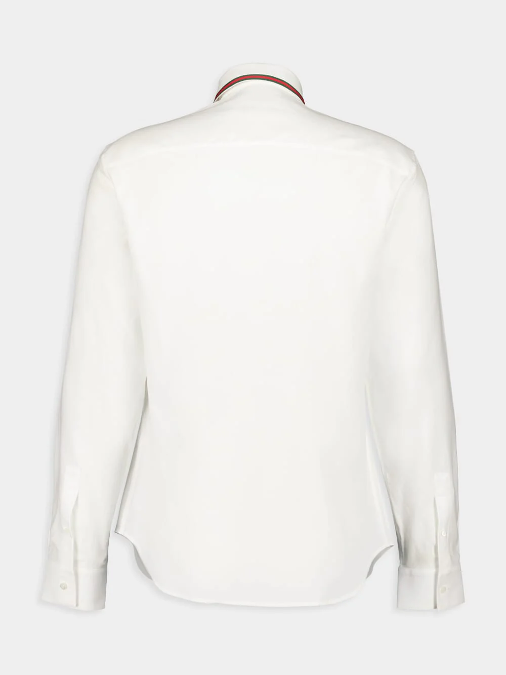 White Oxford Shirt with Web Collar - Image 2
