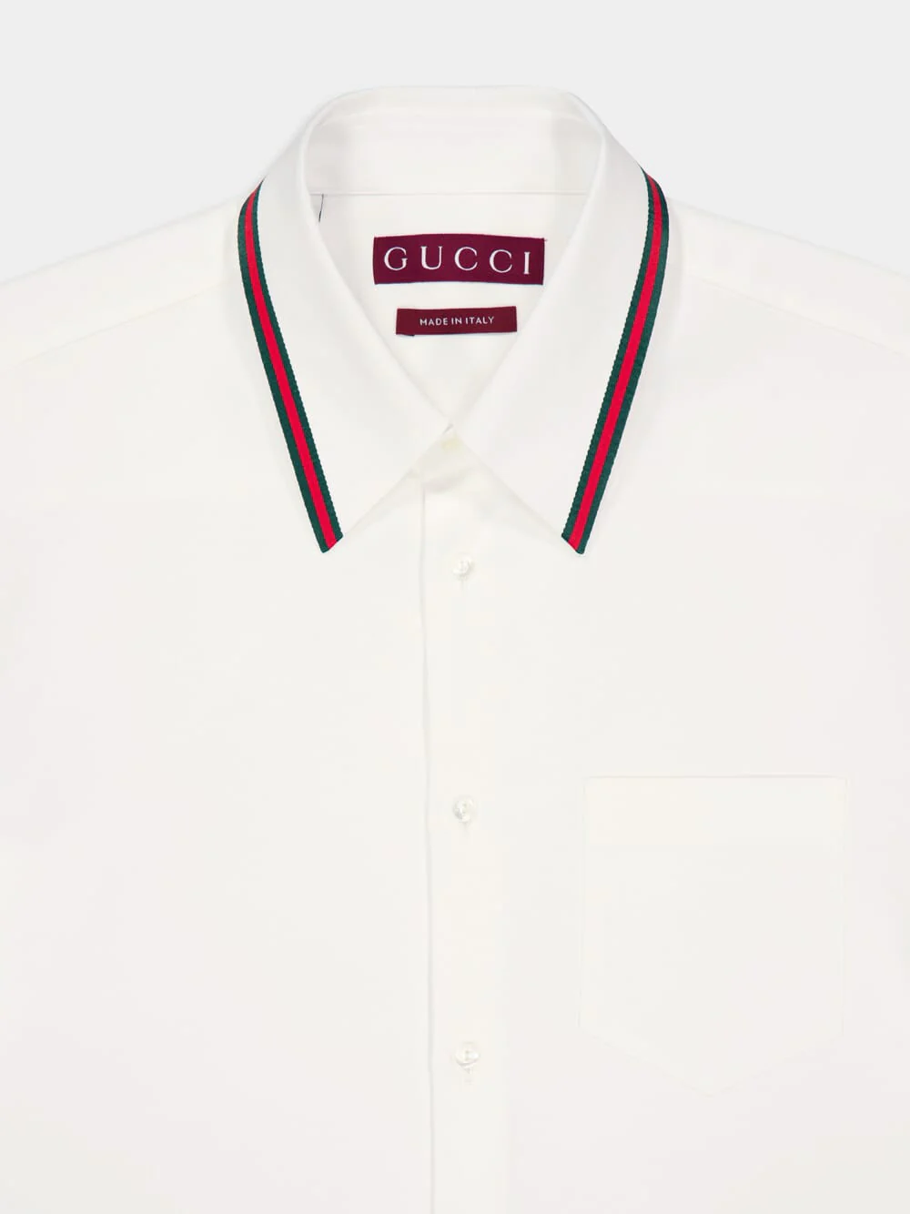 White Oxford Shirt with Web Collar - Image 3