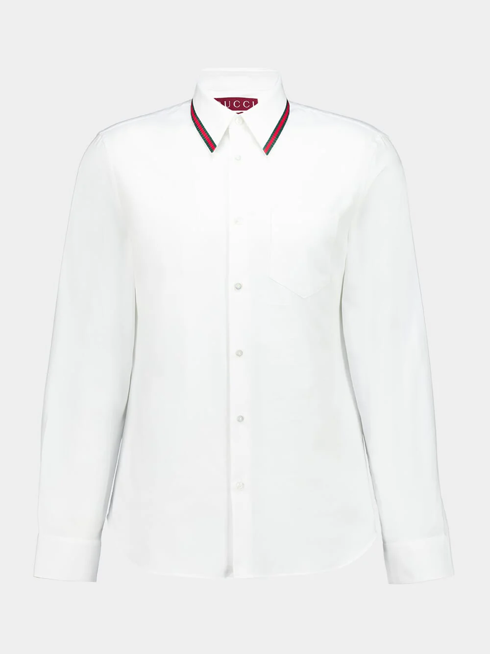 White Oxford Shirt with Web Collar