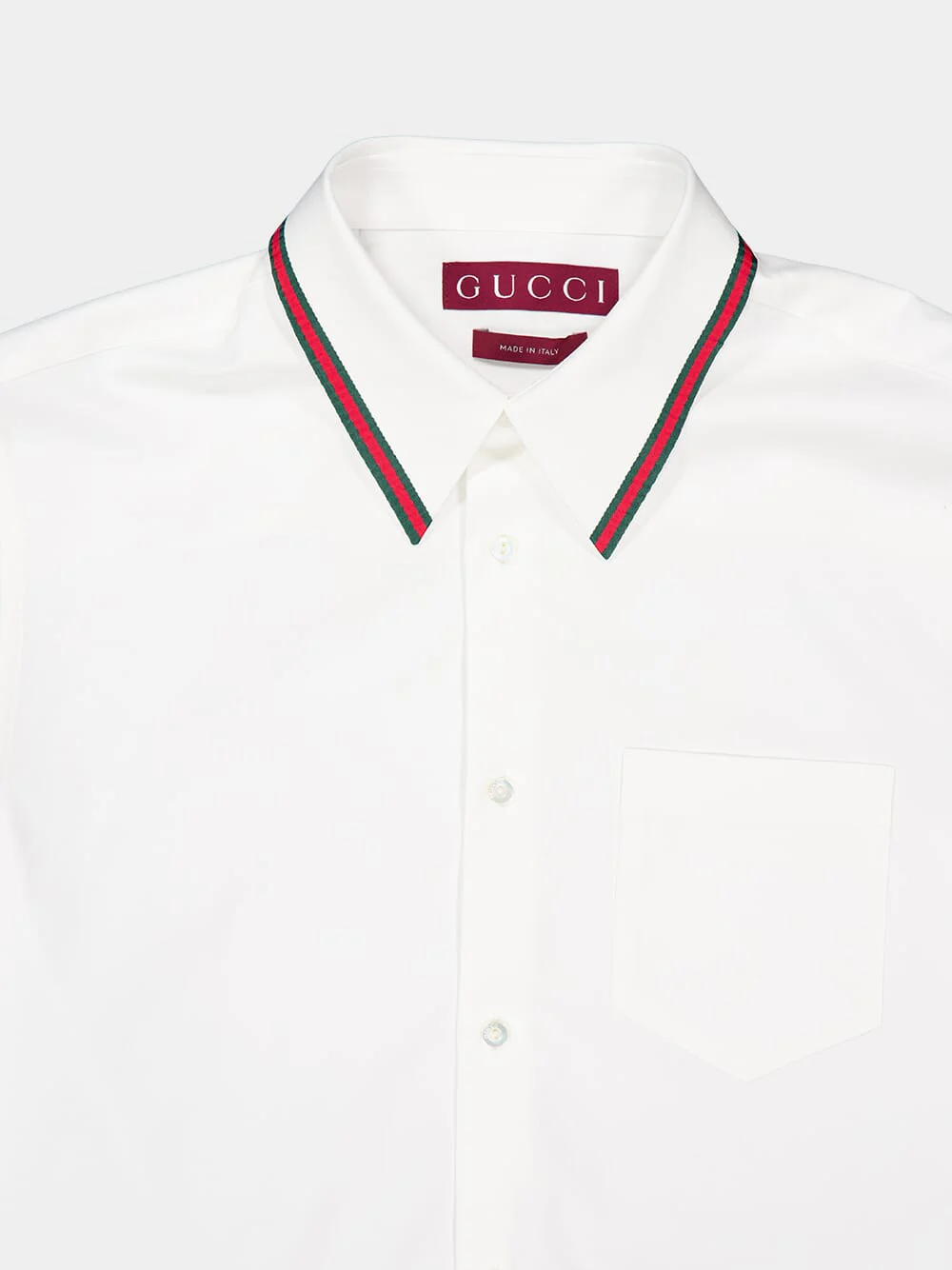White Oxford Shirt with Web Collar - Image 3
