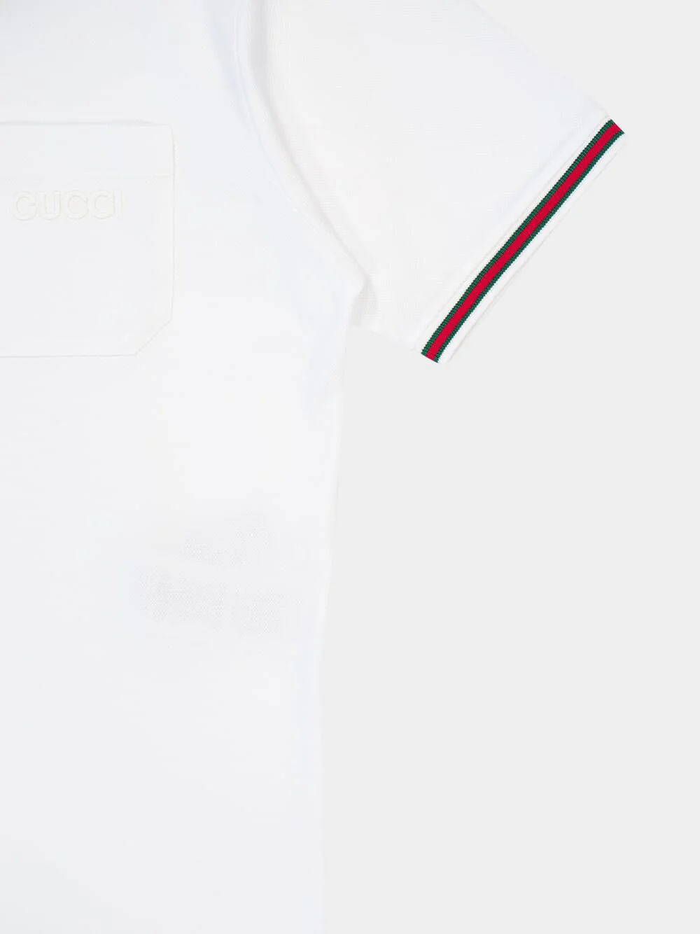 White Polo Stretch Piquet Cotton - Image 4