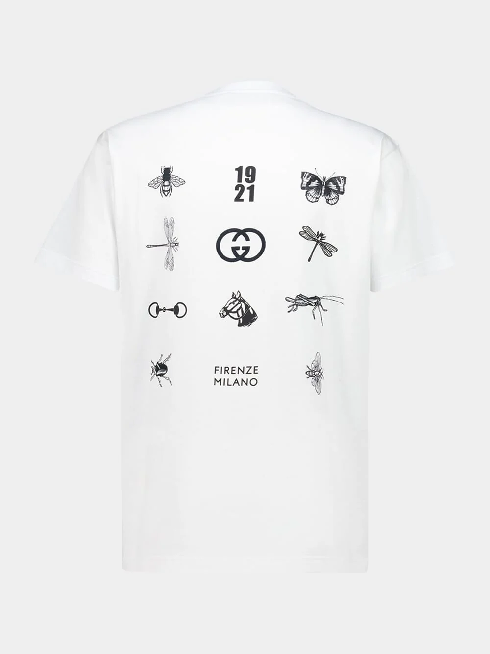 White Regular Fit Symbol Print T-Shirt - Image 2