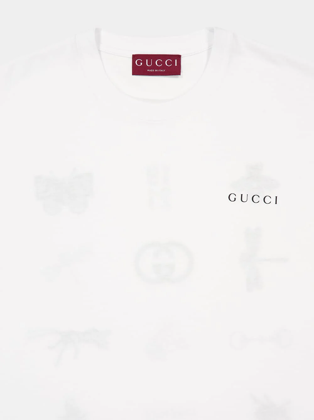 White Regular Fit Symbol Print T-Shirt - Image 3