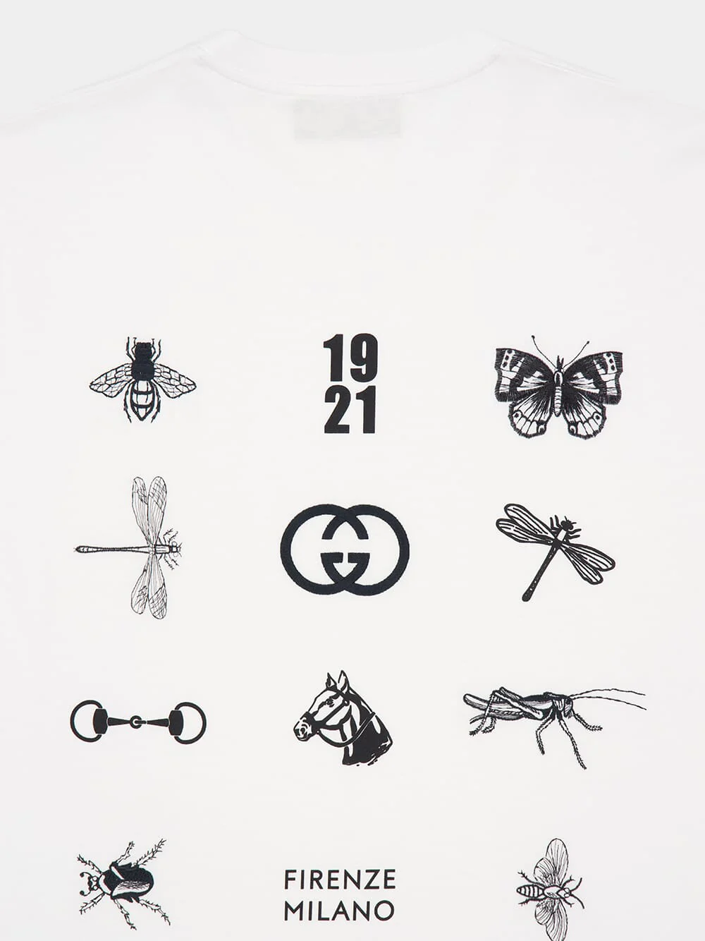 White Regular Fit Symbol Print T-Shirt - Image 4