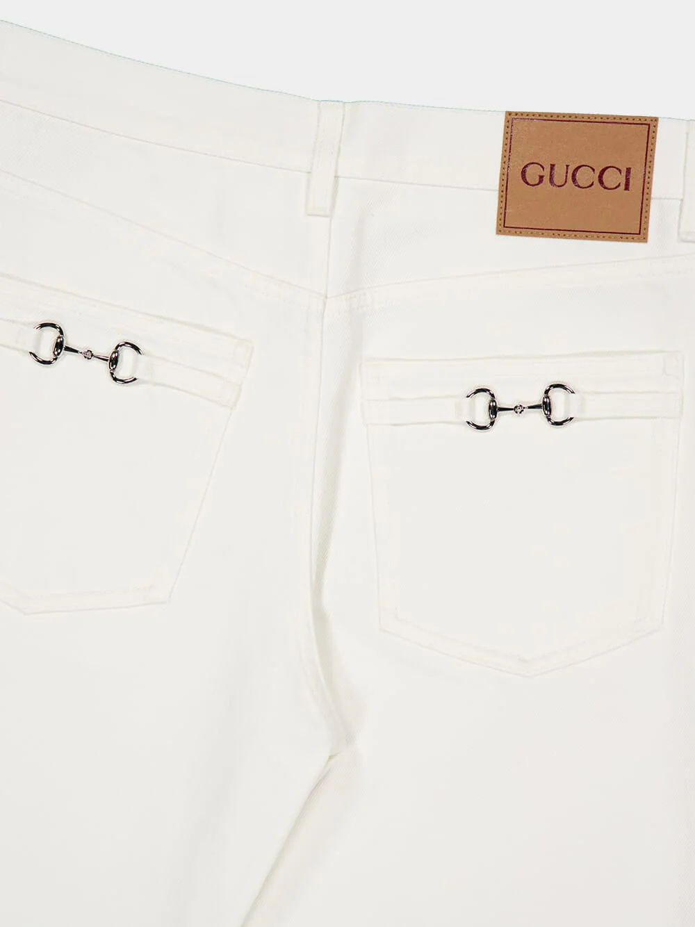 White Straight-Leg Denim Jeans - Image 4