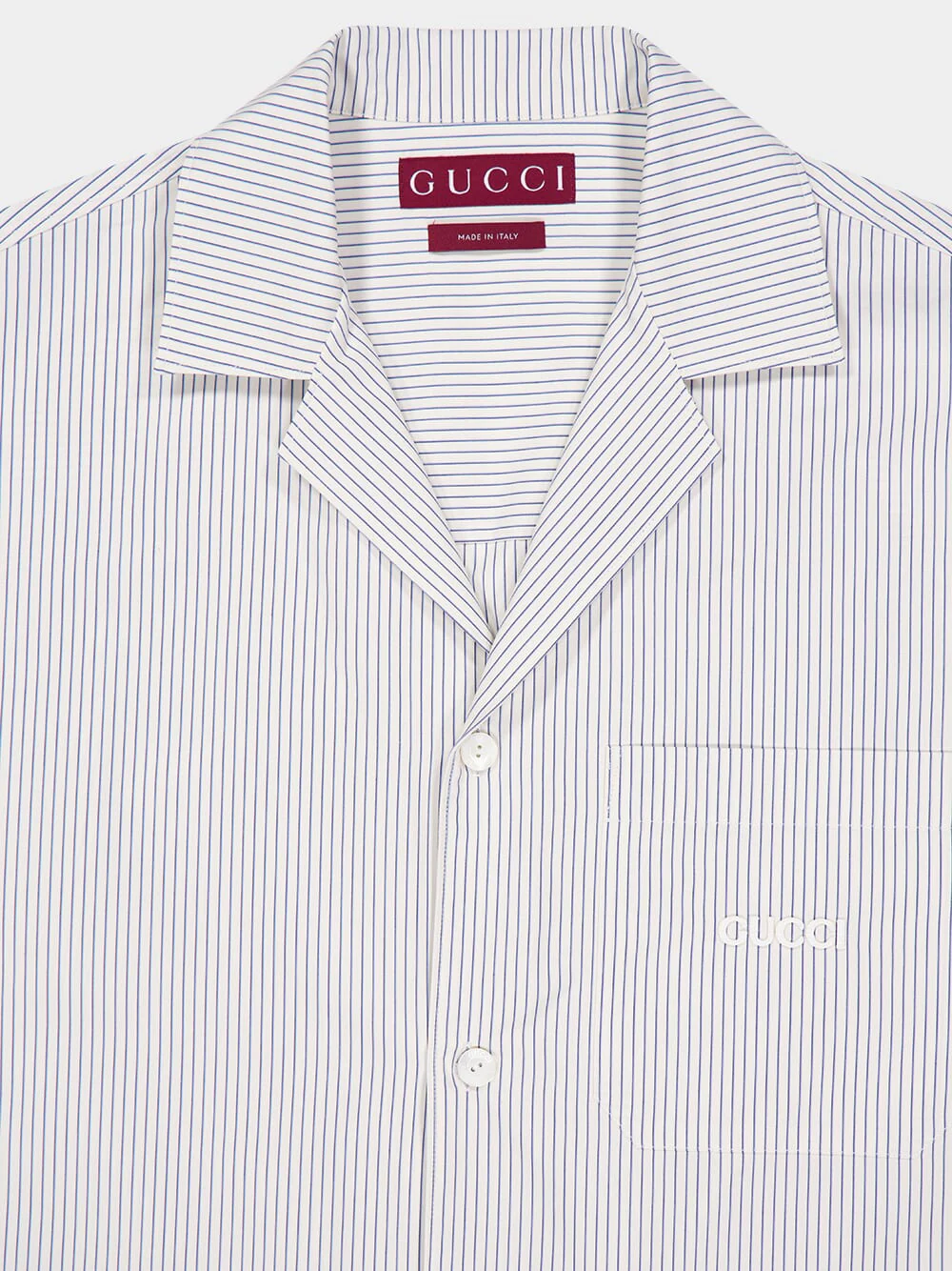 White Striped Cotton Shirt - Image 3