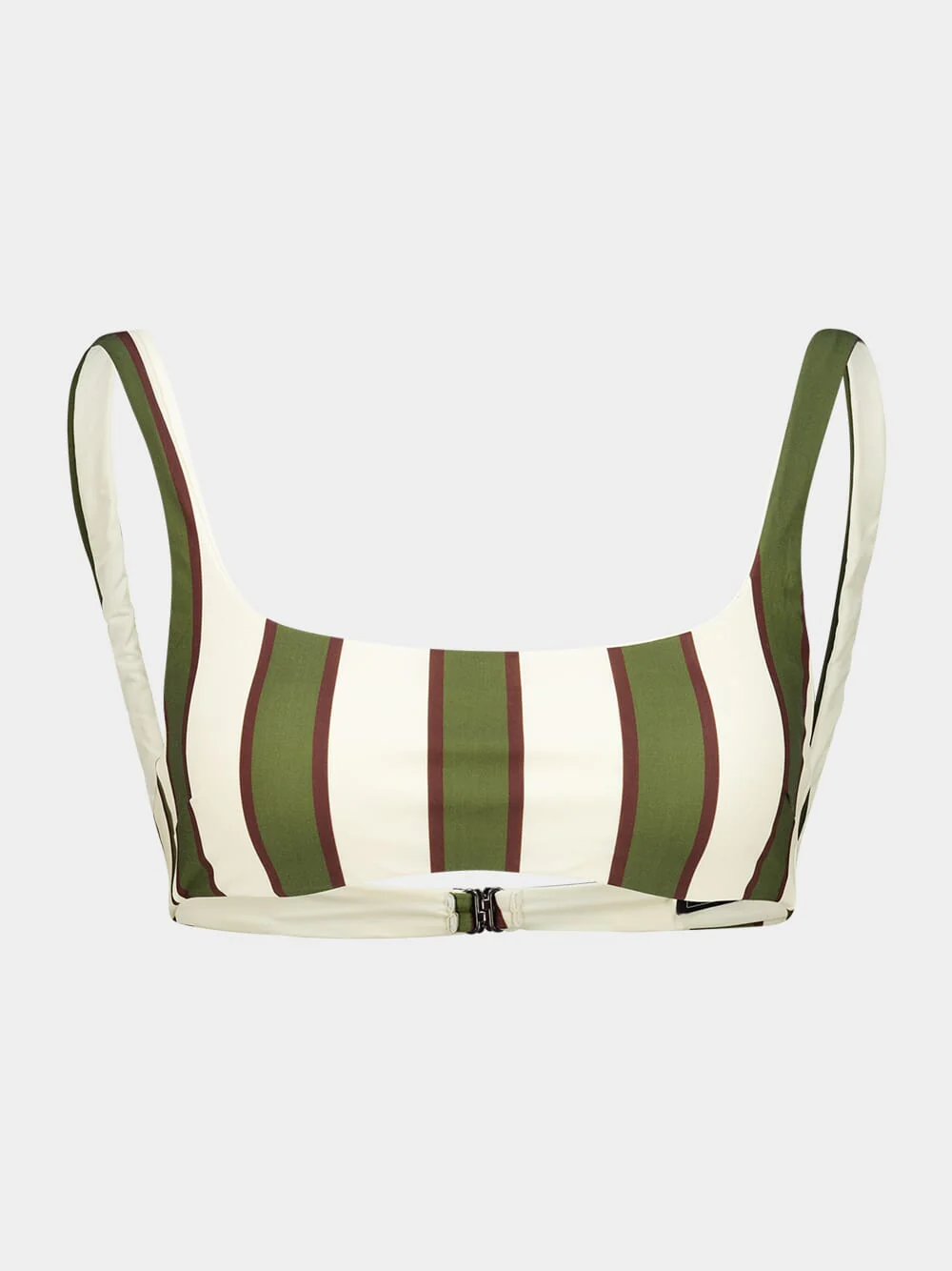 Olive Stripes Thidu Bikini Top