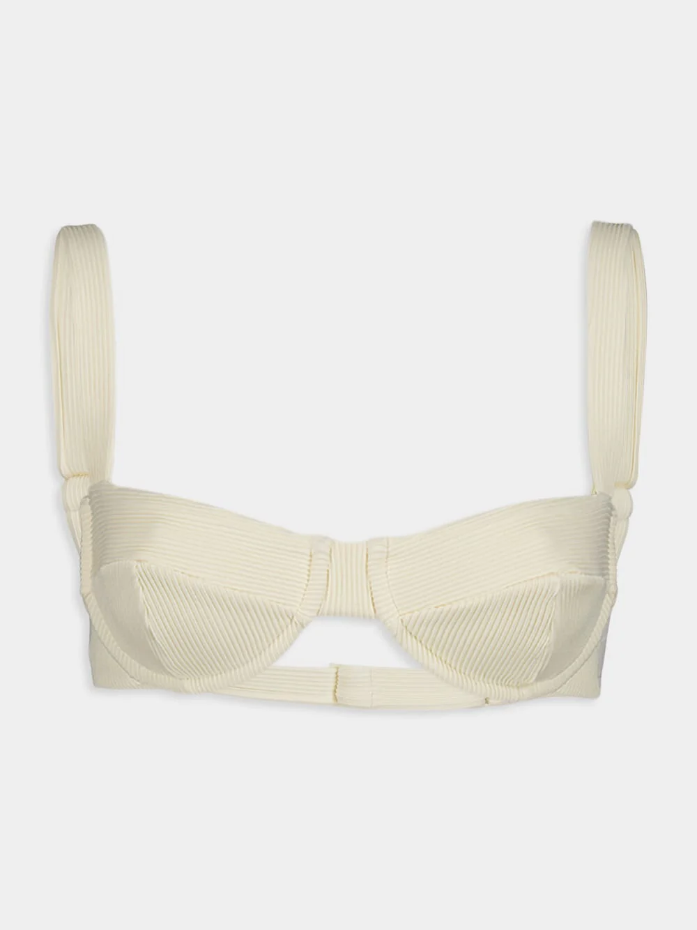 Ribbed Gaia Top White Clay