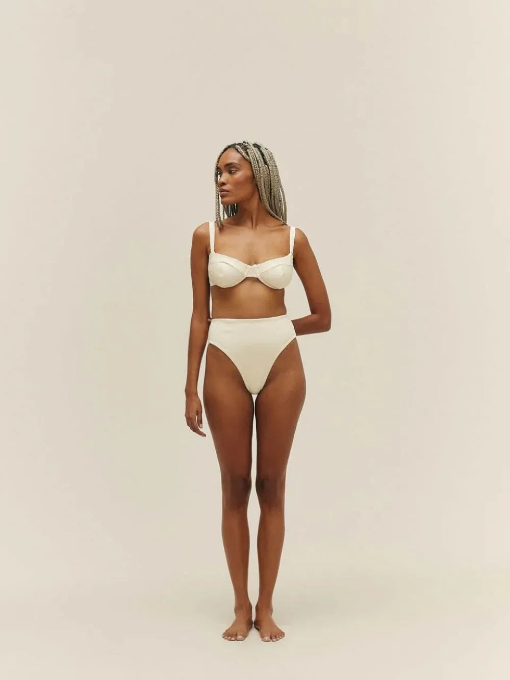 Ribbed Gaia Top White Clay - Image 2