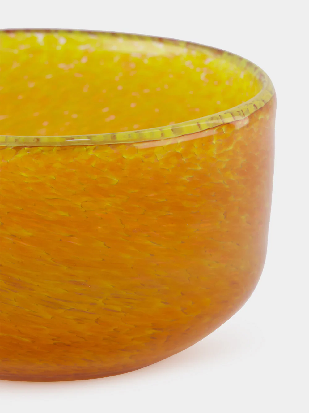 Handblown Avis Yellow Glass Bowl - Image 3