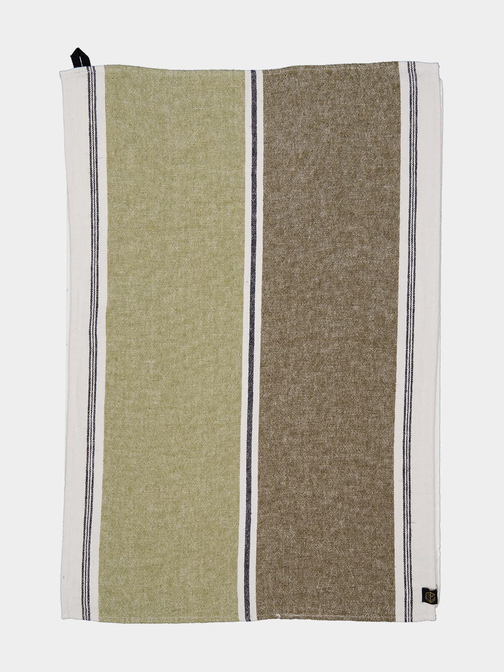 Khaki Trevise Linen Kitchen Towel