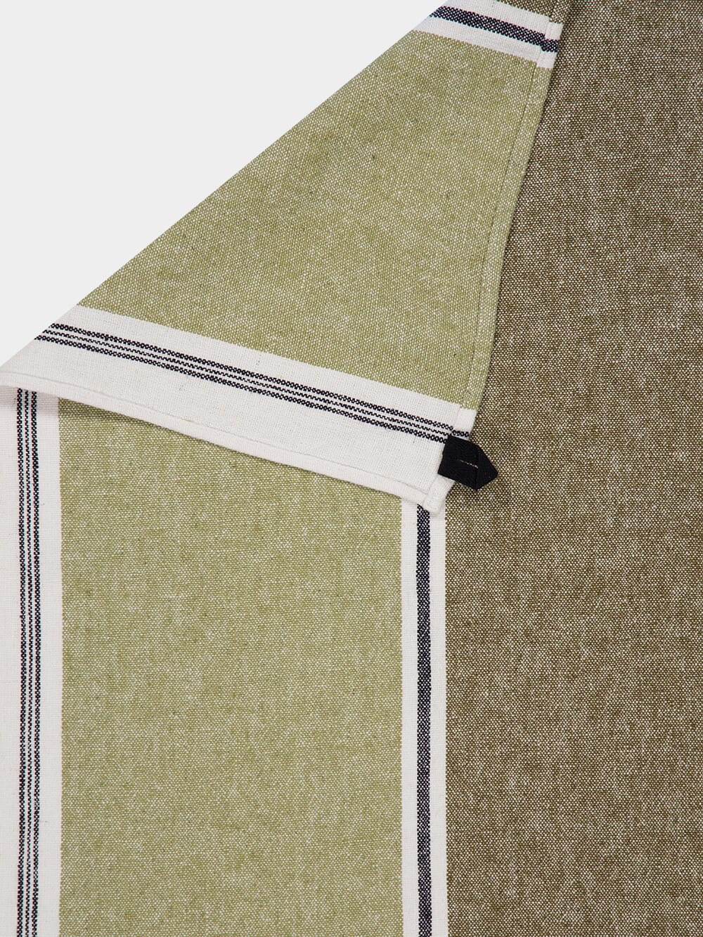 Khaki Trevise Linen Kitchen Towel - Image 3