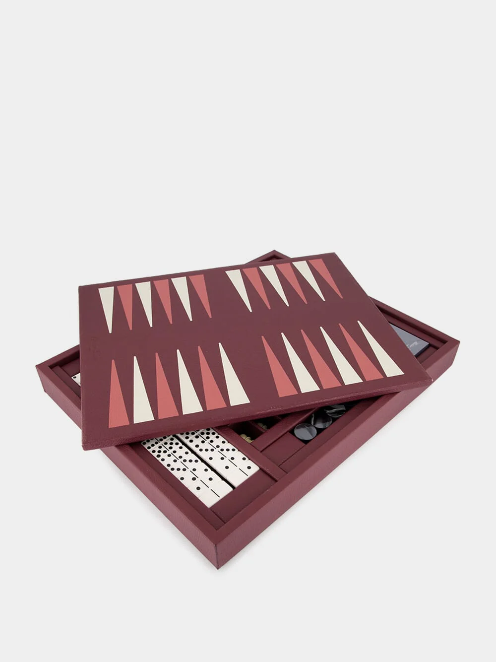 Aubergine Leather Multi-Game Box