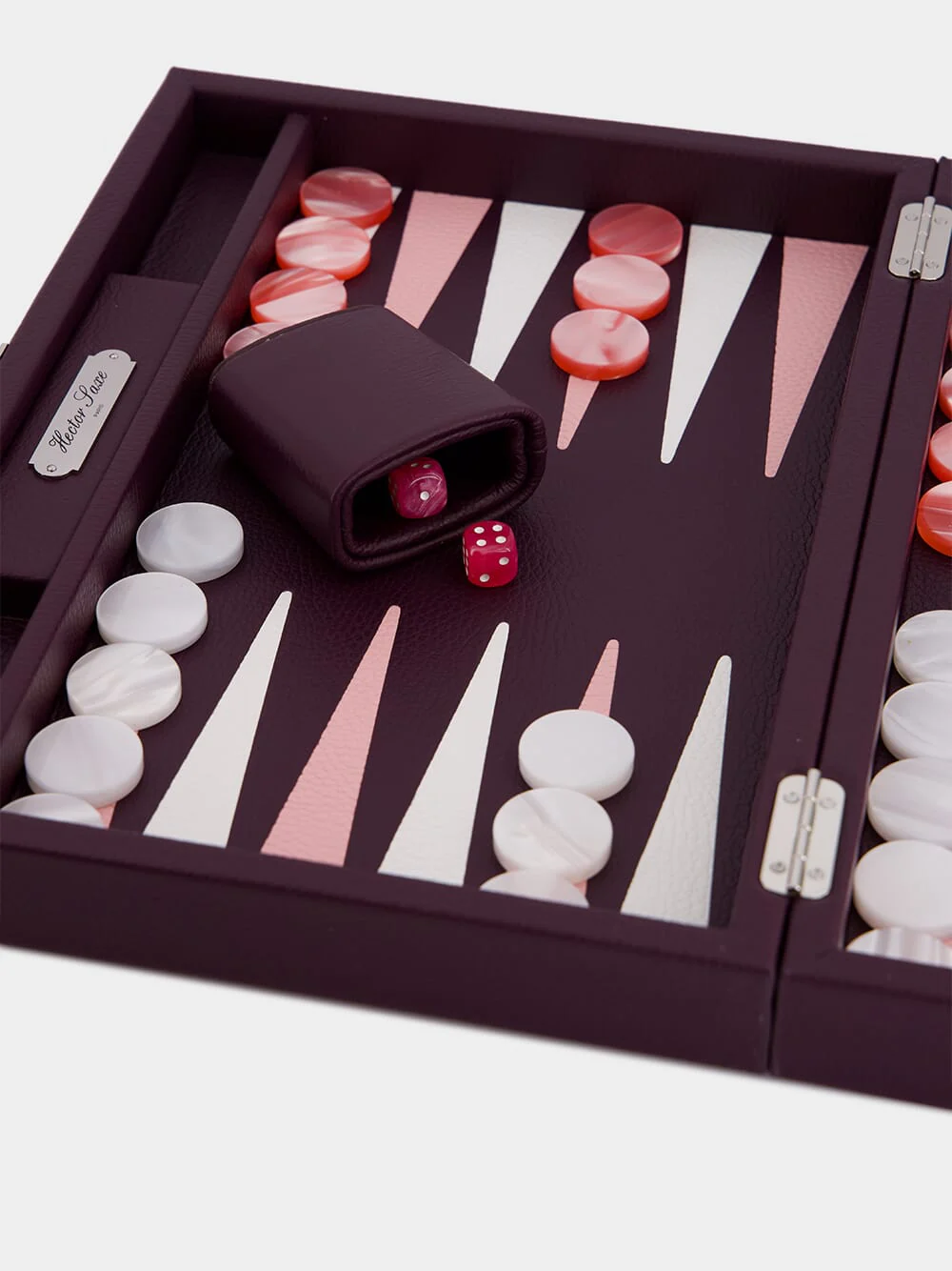 Aubergine Medium Baptiste Backgammon Set - Image 3