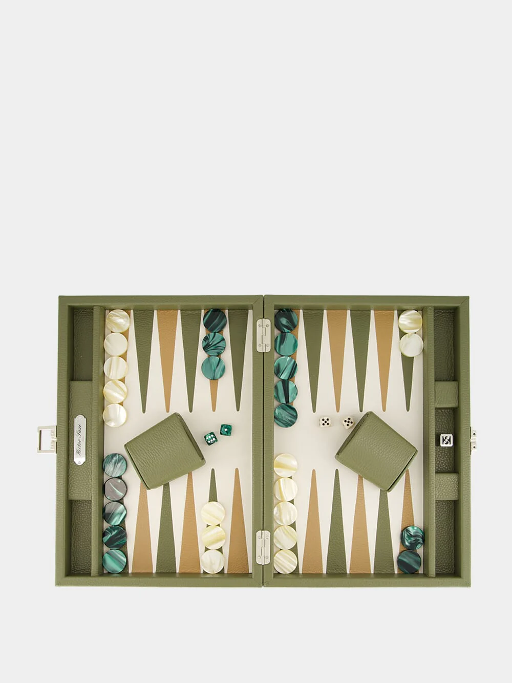 Backgammon Baptiste Medium Leather Amande - Image 2