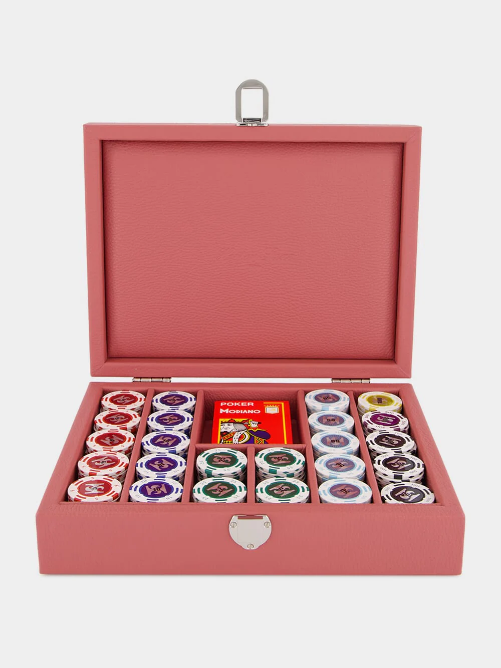 Bois de Rose Leather Poker Set