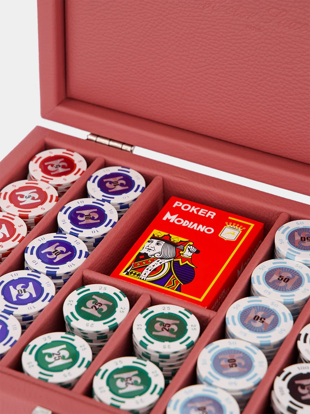 Bois de Rose Leather Poker Set - Image 3