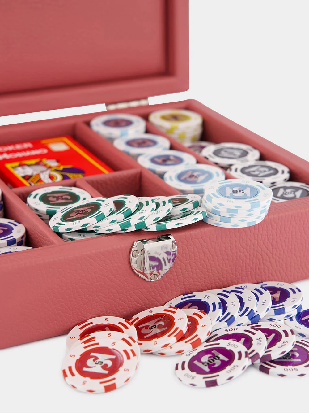 Bois de Rose Leather Poker Set - Image 4