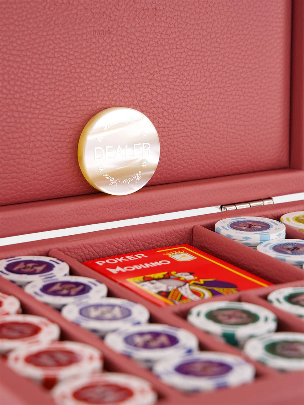 Bois de Rose Leather Poker Set - Image 5