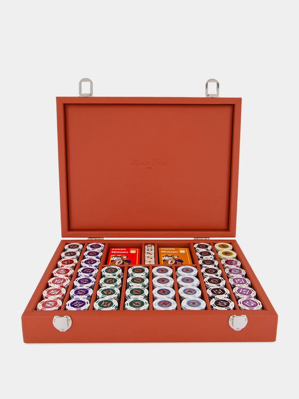 Brick Leather 440 Chips Poker Set