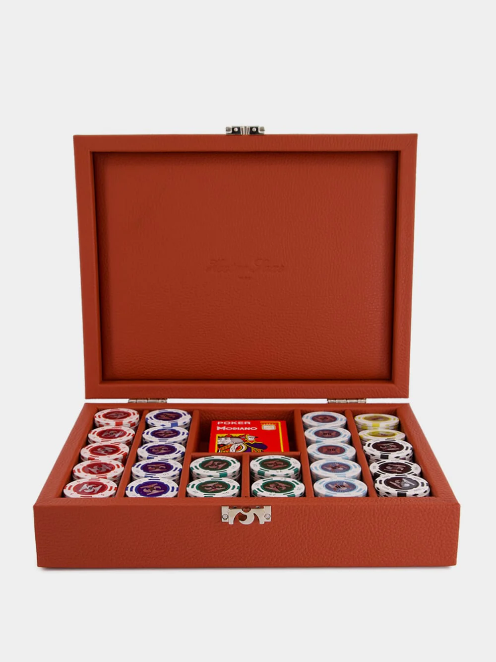 Brick Leather Poker Set