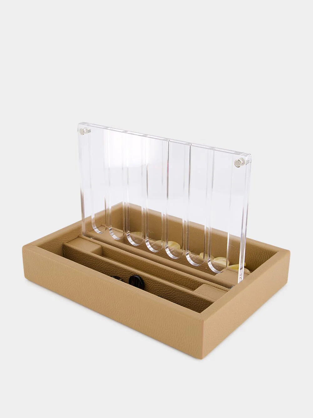 Cognac Leather Connect 4 Game