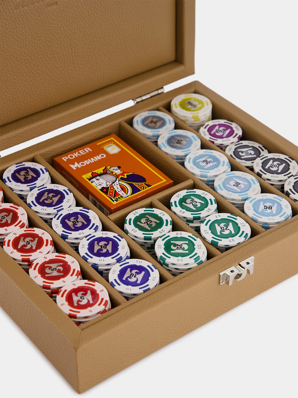 Cognac Leather Poker Set - Image 3