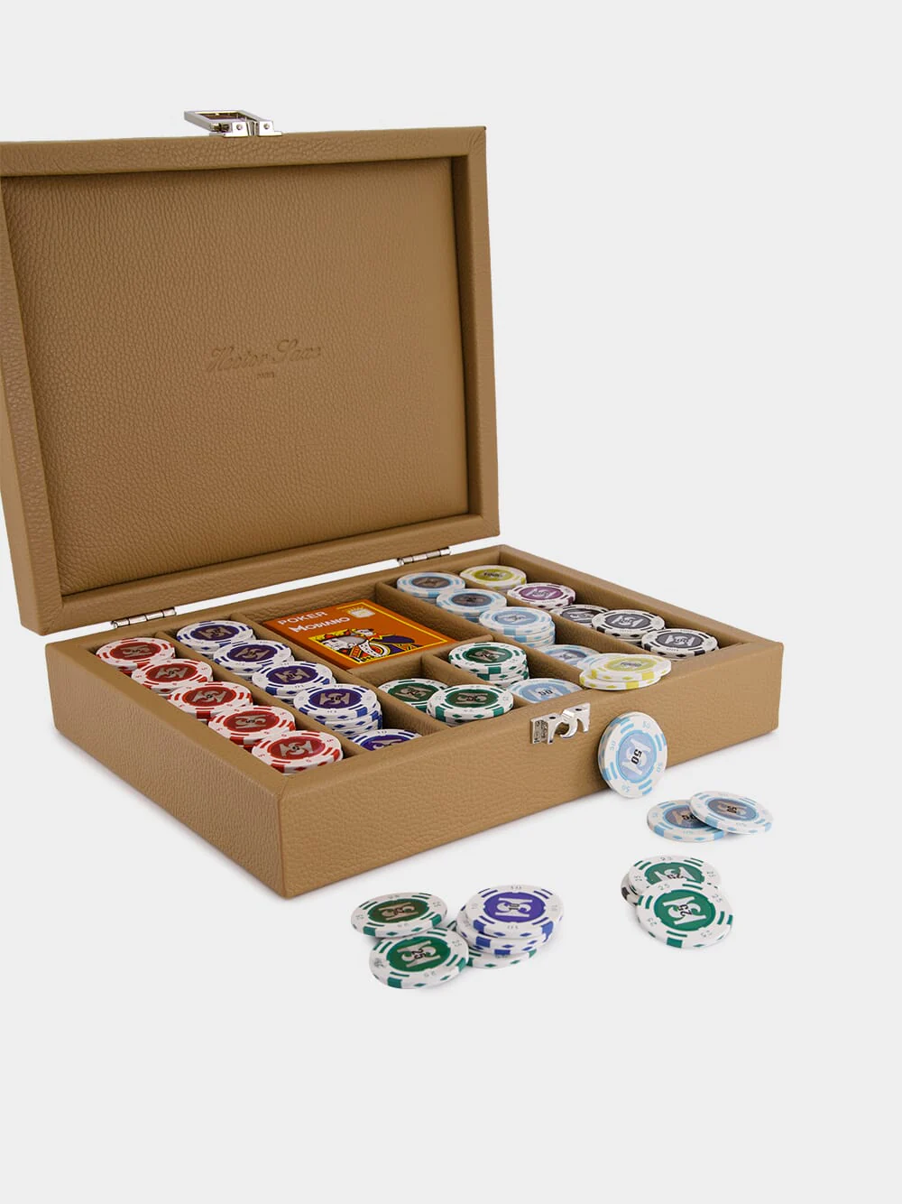 Cognac Leather Poker Set - Image 4