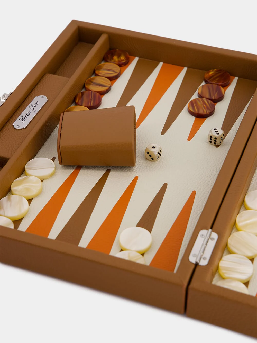 Gold Medium Baptiste Backgammon Set - Image 3
