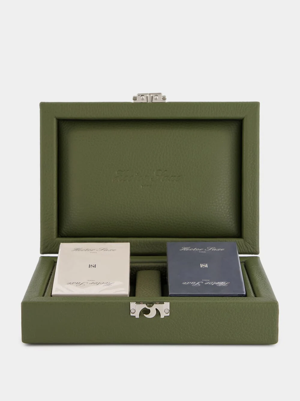 Khaki Clair Leather Cards Set