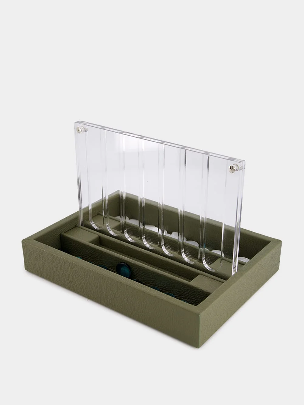 Khaki Clair Leather Connect 4 Game